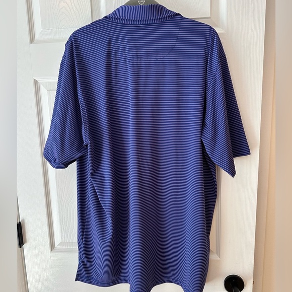 Donald Ross Men's Navy and Pink Striped Golf Shirt Performance Fabric size L - Picture 4 of 4